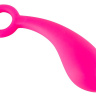 Гладкий розовый стимулятор с ручкой-кольцом Dildo Naughty Pink - 18,5 см. купить в секс шопе