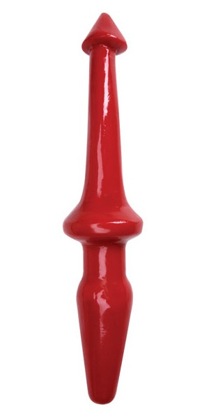 Красный двусторонний фаллос Lil Devil - 24 см. купить в секс шопе