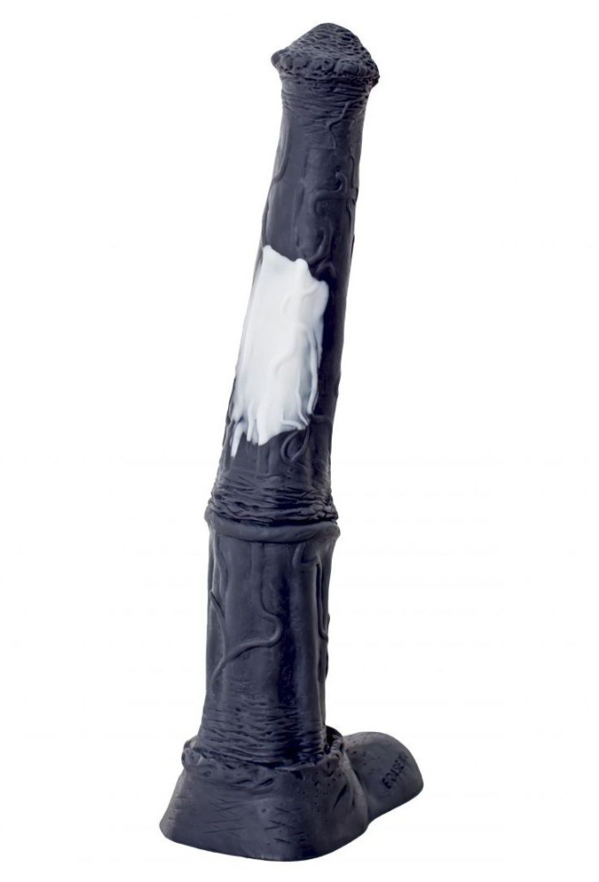 Чёрный фаллоимитатор мустанга - 42 см. купить в секс шопе