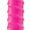 Розовый вибромассажер с винтовыми ребрышками Candy Twirl Massager - 16,5 см. купить в секс шопе