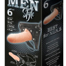 Телесный пустотелый харнесс MEN Style - 17,5 см. купить в секс шопе