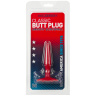 Красная тонкая анальная пробка Butt Plugs Smooth Classic Slim/Small - 10,5 см. купить в секс шопе
