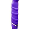 Фиолетовый перезаряжаемый вибратор с ребрышками PROVIBE - 14 см. купить в секс шопе