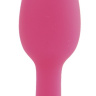 Розовая анальная втулка POPO Pleasure со стальным шариком внутри - 7 см. купить в секс шопе