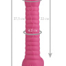 Розовый рельефный фаллоимитатор с мошонкой - 27,5 см. купить в секс шопе