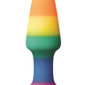 Разноцветная мини-пробка Colours Pride Edition Pleasure Plug Mini - 8,9 см. купить в секс шопе
