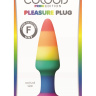 Разноцветная мини-пробка Colours Pride Edition Pleasure Plug Mini - 8,9 см. купить в секс шопе