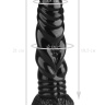 Черная реалистичная анальная втулка - 21 см. купить в секс шопе