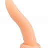 Телесная изогнутая анальная втулка-язык - 21 см. купить в секс шопе