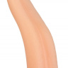 Телесная изогнутая анальная втулка-язык - 21 см. купить в секс шопе