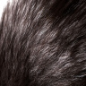 Черная силиконовая анальная втулка с хвостом чернобурой лисы - размер S купить в секс шопе