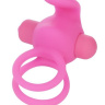 Розовое эрекционное виброкольцо с 10 режимами вибрации купить в секс шопе
