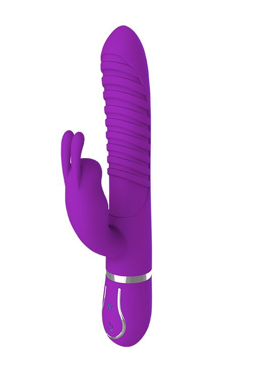 Фиолетовый вибратор-кролик MAGIC BUNNY с ушкакми - 22 см. купить в секс шопе