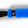 Черный флогер с синей ручкой - 28 см. купить в секс шопе