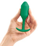 Зеленая пробка для ношения B-vibe Snug Plug 2 - 11,4 см. купить в секс шопе