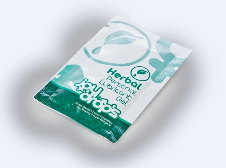 Пробник смазки на водной основе JoyDrops Herbal - 5 мл. купить в секс шопе