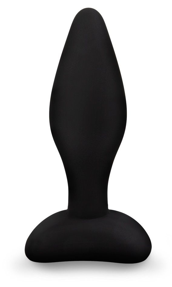 Черная анальная втулка - 9,5 см. купить в секс шопе