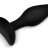 Черная анальная втулка - 9,5 см. купить в секс шопе