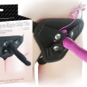 Розовый вибрострапон 6.7 inch Strap-on Ripple Dildo Vibe - 21 см. купить в секс шопе