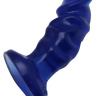 Синяя анальная пробка-фаллос - 13 см. купить в секс шопе