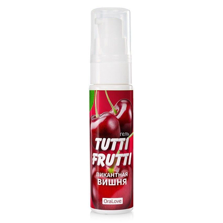 Гель-смазка Tutti-frutti с вишнёвым вкусом - 30 гр. купить в секс шопе