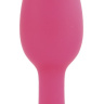 Розовая анальная втулка со стальным шариком внутри POPO Pleasure - 8,5 см. купить в секс шопе