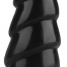 Черная рельефная анальная втулка - 18,5 см. купить в секс шопе