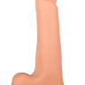 Фаллоимитатор-реалистик с мошонкой на присоске - 17,8 см. купить в секс шопе