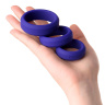 Набор из 3 фиолетовых эрекционных колец A-Toys купить в секс шопе