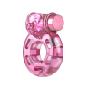 Розовое эрекционное кольцо с вибрацией Pink Bear купить в секс шопе
