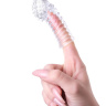 Прозрачная рельефная насадка на палец Dale - 8,5 см. купить в секс шопе