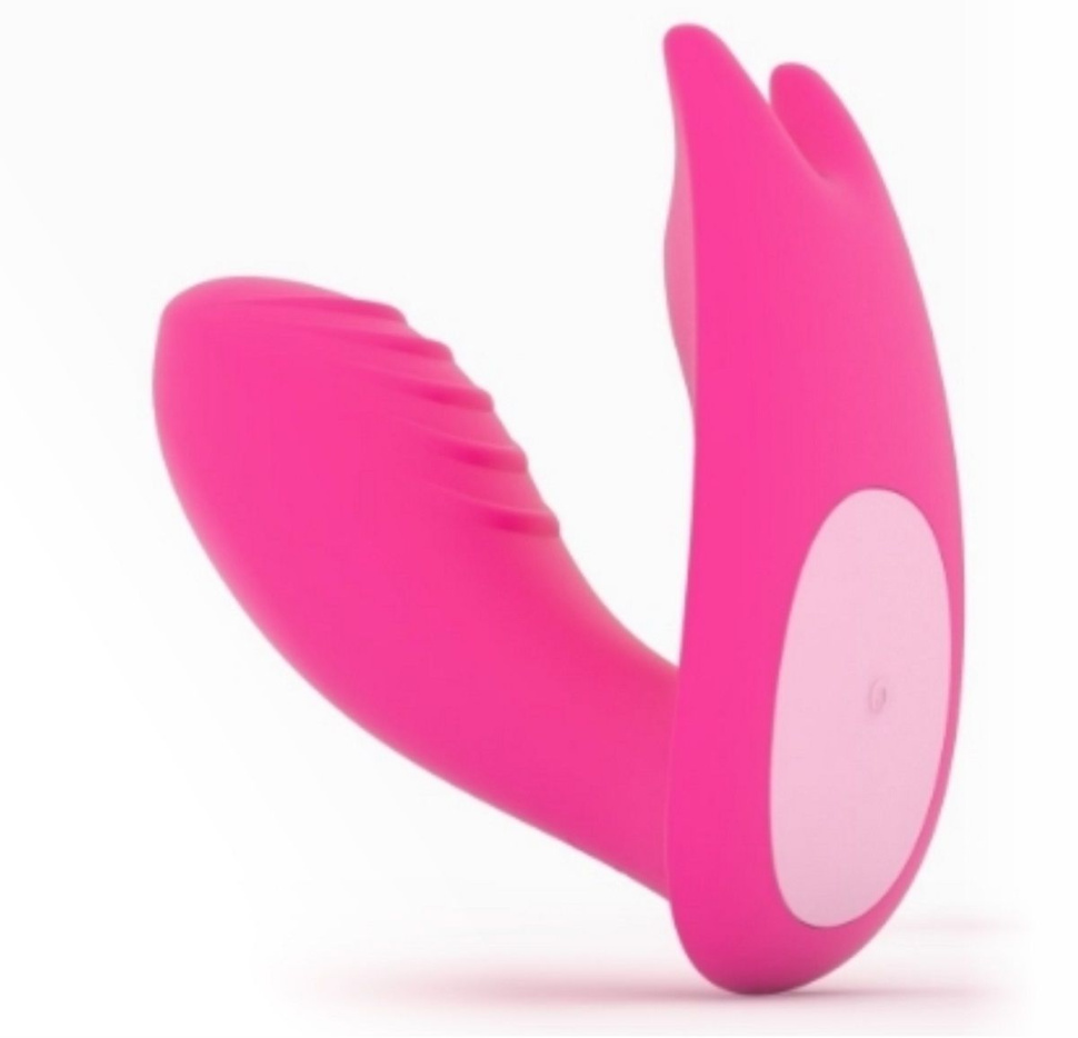 Розовый вагинально-клиторальный стимулятор MAGIC EIDOLON купить в секс шопе