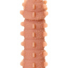Насадка на фаллос с шипами и продолговатыми бугорками - 14,7 см. купить в секс шопе