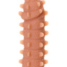 Насадка на фаллос с шипами и продолговатыми бугорками - 14,7 см. купить в секс шопе