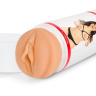 Двусторонний реалистичный вибромастурбатор - копия вагины и попки Элли Брилсен купить в секс шопе