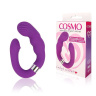 Двойной фиолетовый силиконовый вибромассажер Cosmo купить в секс шопе