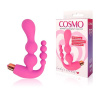 Розовый анально-вагинальный вибратор - 20 см. купить в секс шопе