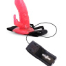 Страпон с вибрацией и клиторальным стимулятором VSOP - 17,5 см. купить в секс шопе