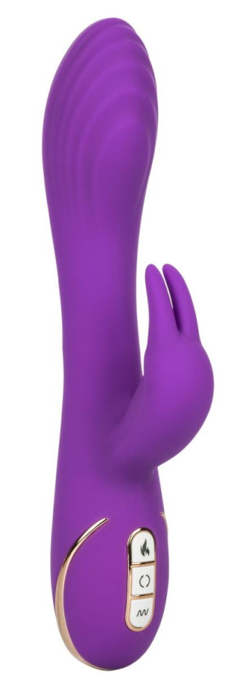 Фиолетовый вибратор-кролик с нагревом Jack Rabbit Signature Heated Silicone Rotating - 21,5 см. купить в секс шопе