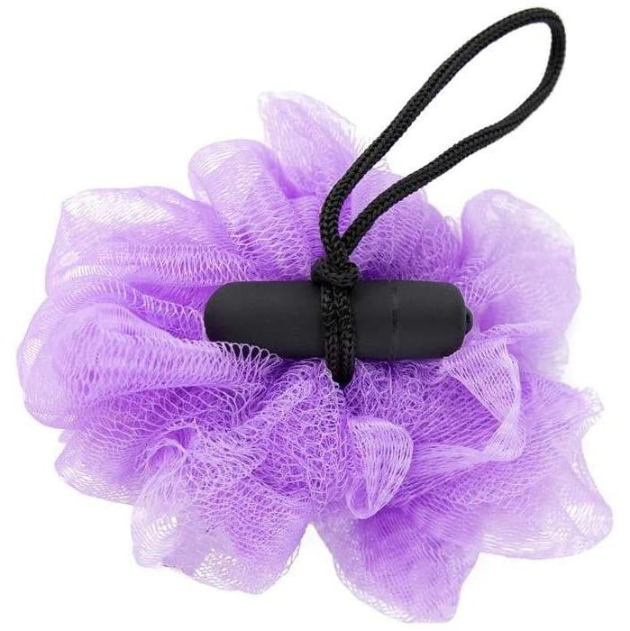 Фиолетовая губка для ванны с вибропулей Vibrating Bath Sponge купить в секс шопе