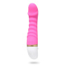 Розовый рельефный вибратор для точки G - 19 см. купить в секс шопе