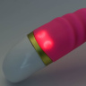 Розовый рельефный вибратор для точки G - 19 см. купить в секс шопе