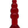 Красная гелевая анальная ёлочка - 17 см. купить в секс шопе