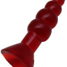 Красная гелевая анальная ёлочка - 17 см. купить в секс шопе