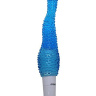Синий гелевый анальный вибратор с пупырышками - 22 см. купить в секс шопе