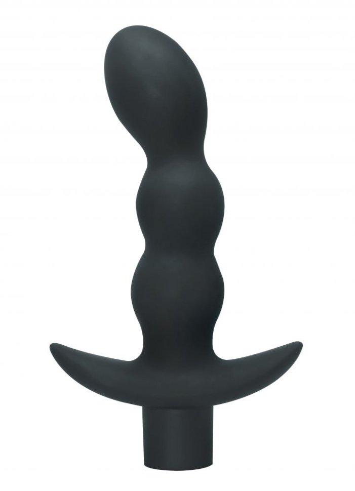 Серый анальный вибромассажёр Naughty - 14,5 см. купить в секс шопе
