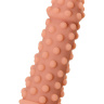 Телесная реалистичная насадка KOKOS Extreme Sleeve 02 с дополнительной стимуляцией - 12,7 см. купить в секс шопе
