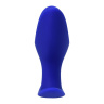 Синяя силиконовая расширяющая анальная втулка Bloom - 9 см. купить в секс шопе