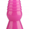 Розовая коническая рельефная втулка - 20 см. купить в секс шопе