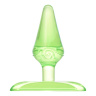 Зеленая анальная втулка с ограничителем - 6,5 см. купить в секс шопе